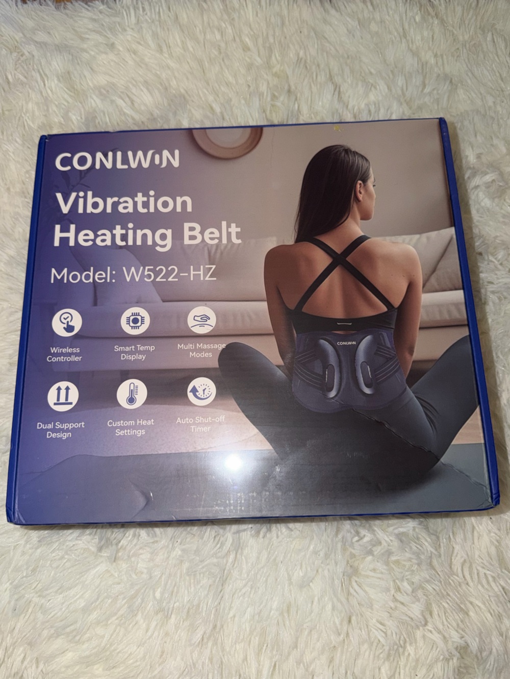 NWB Conlwin Cordless Vibration Heating Pad Belt/Lower Back Massager